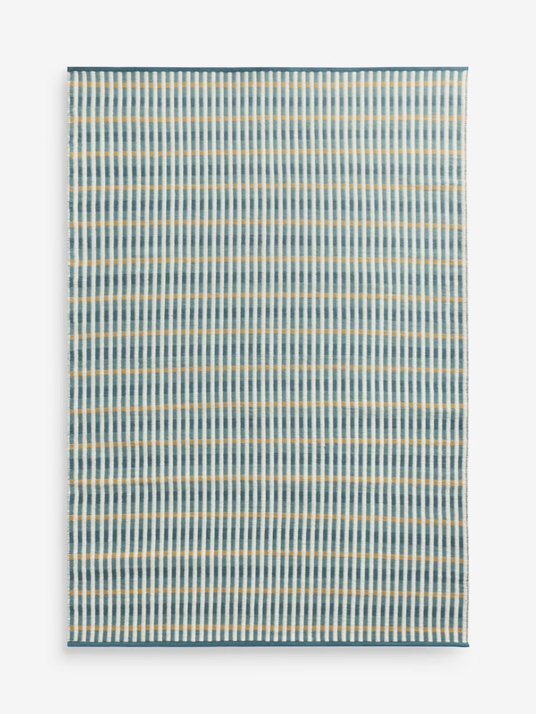 FatFace Blue Indoor Outdoor Flatweave Rug - Image 6 of 6