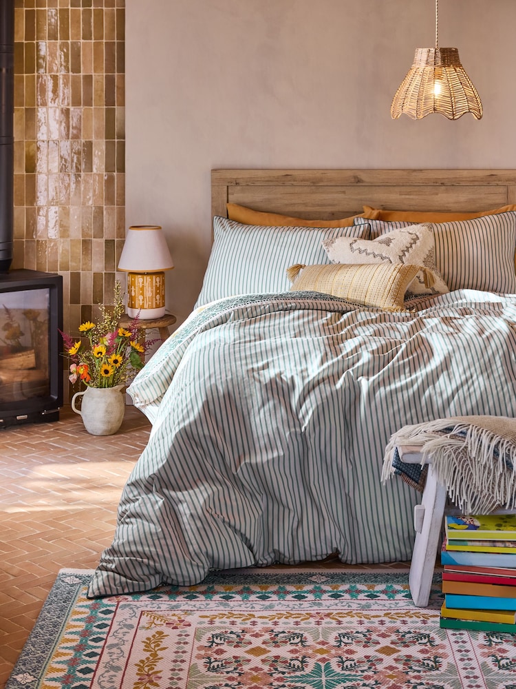 FatFace Multi Tile Print Duvet Cover and Pillowcase Set - Image 2 of 6