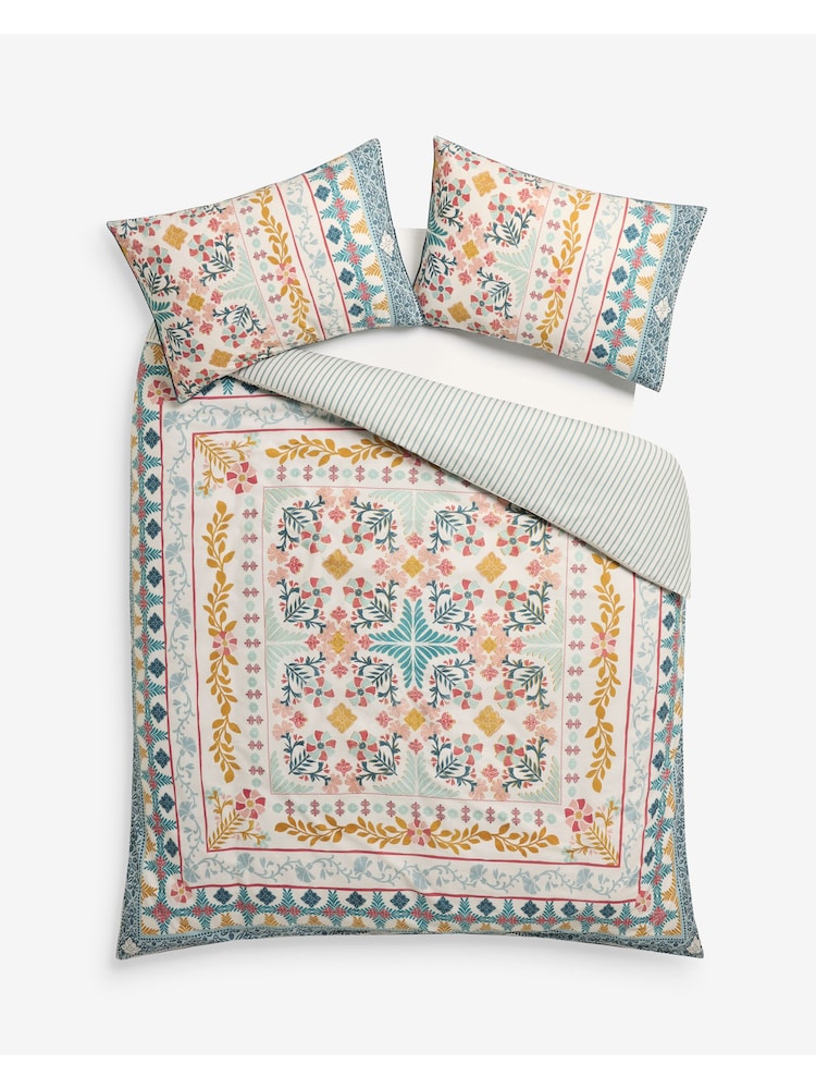 FatFace Multi Tile Print Duvet Cover and Pillowcase Set - Image 6 of 6