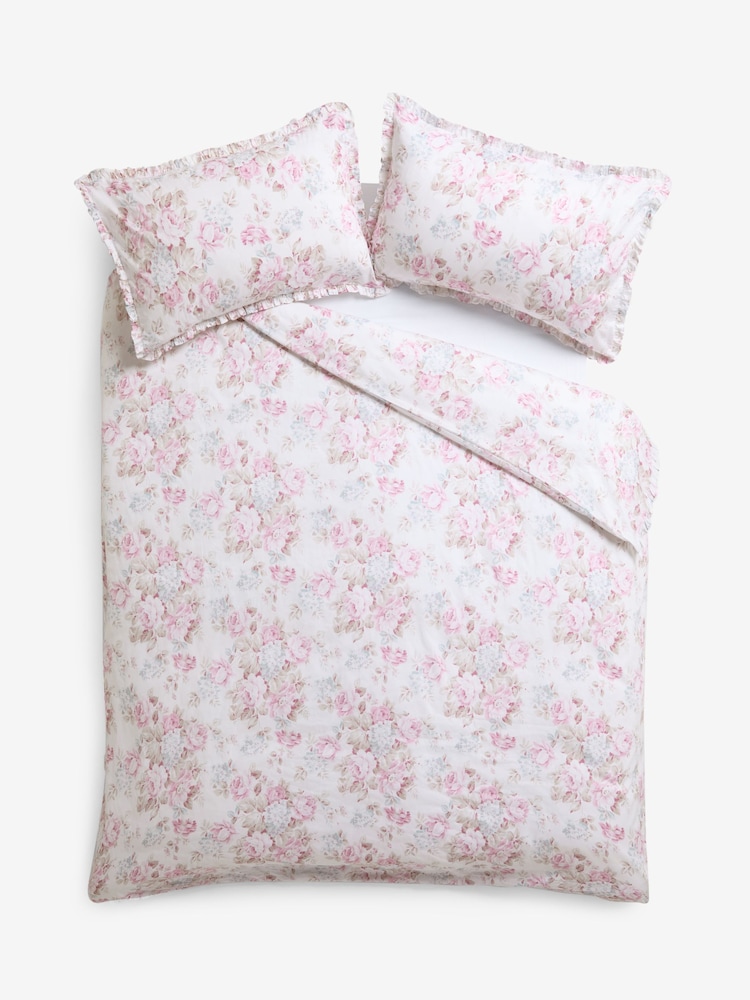 Shabby Chic by Rachel Ashwell® Cluster Floral Petite Ruffle Duvet Cover and Pillowcase Set - Image 5 of 5