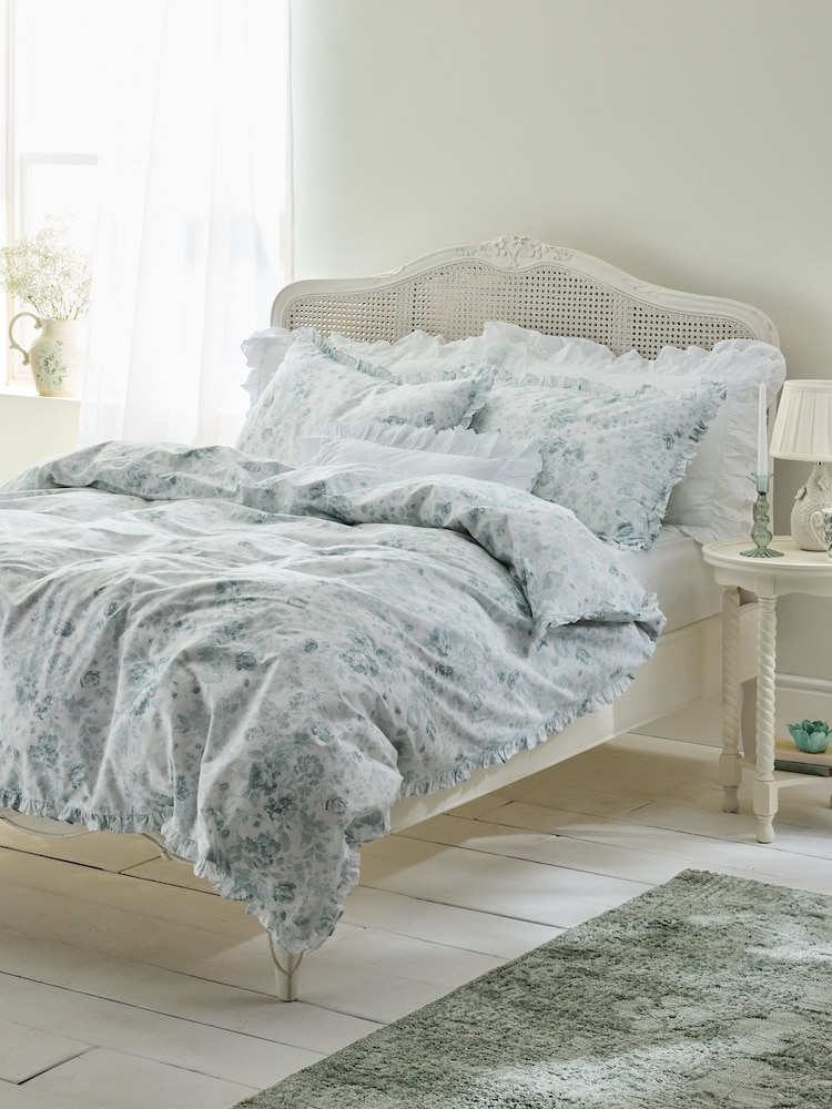 Shabby Chic by Rachel Ashwell® Romantic Rose Petite Ruffle Duvet Cover and Pillowcase Set - Image 1 of 5