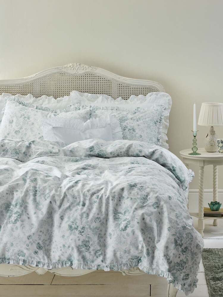Shabby Chic by Rachel Ashwell® Romantic Rose Print Petite Ruffle Duvet Cover and Pillowcase Set - Image 6 of 6 Shabby Chic by Rachel Ashwell® Romantic Rose Print Petite Ruffle Duvet Cover and Pillowcase Set - Image 6 of 6
