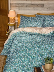 FatFace Blue Ditsy Floral Bows Duvet Cover and Pillowcase Set - Image 1 of 7