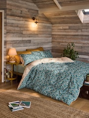 FatFace Blue Ditsy Floral Bows Duvet Cover and Pillowcase Set - Image 3 of 7