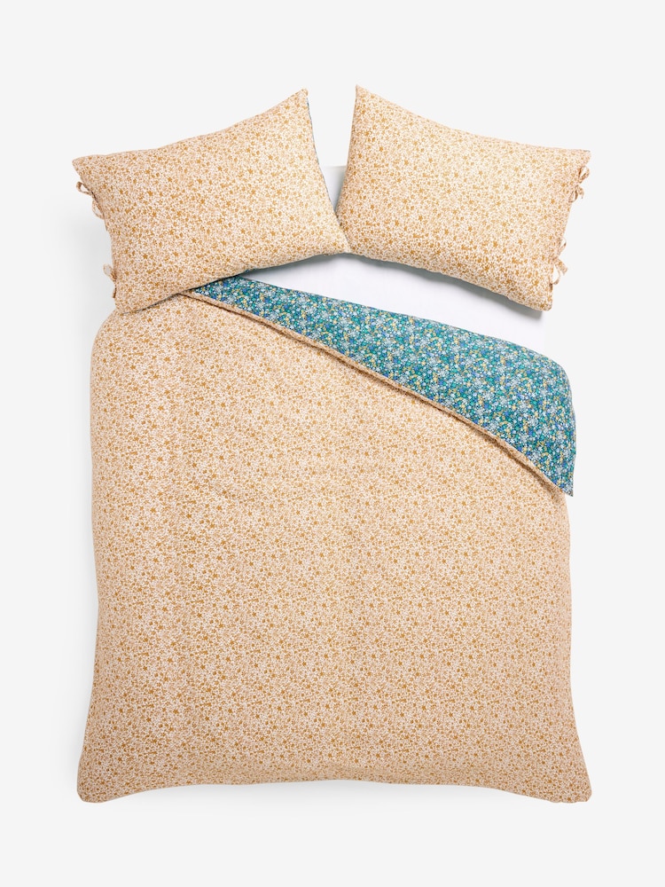 FatFace Blue Ditsy Floral Bows Duvet Cover and Pillowcase Set - Image 7 of 7
