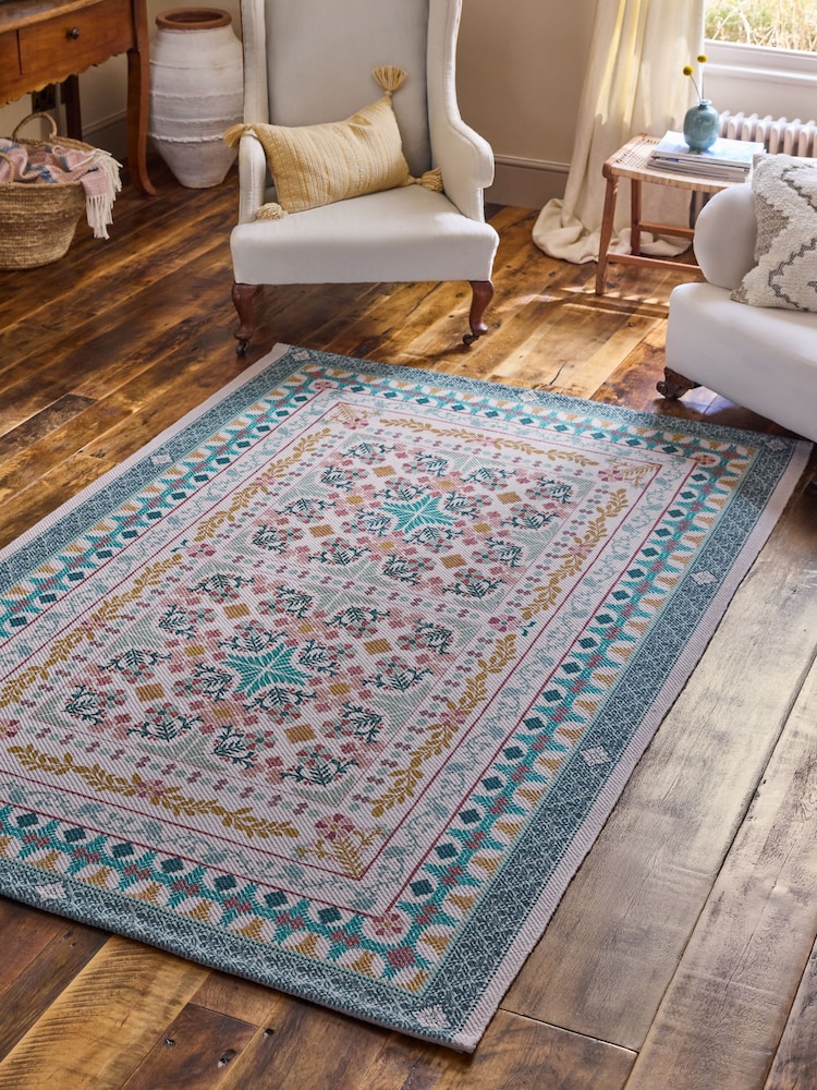 FatFace Multi Tile Print Washable Rug - Image 1 of 5 FatFace Multi Tile Print Washable Rug - Image 1 of 5