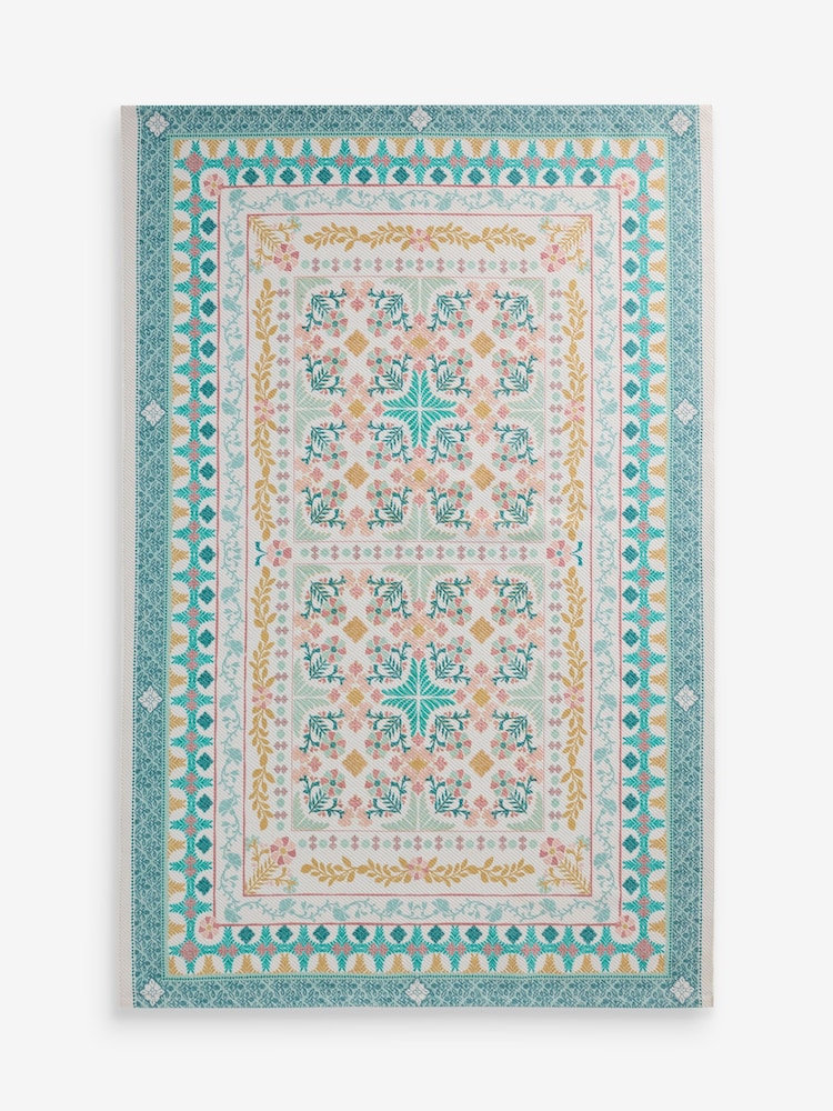 FatFace Multi Tile Print Washable Rug - Image 5 of 5 FatFace Multi Tile Print Washable Rug - Image 5 of 5