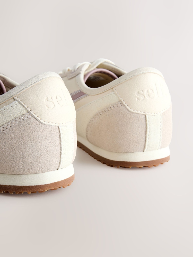 self. White Slim Trainers - Image 11 of 11