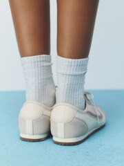 self. White Slim Trainers - Image 4 of 11