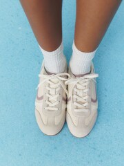 self. White Slim Trainers - Image 6 of 11