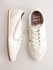 self. White Slim Trainers - Image 7 of 11