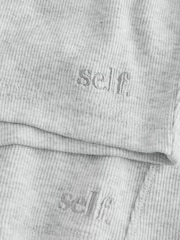 self. Light Grey Ribbed Short Pyjamas Set - Image 7 of 8