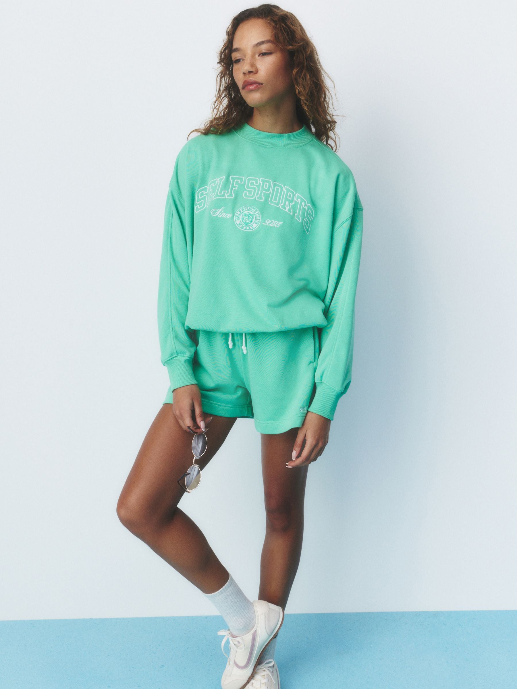EFFLORESCENCE ロゴ スウェット セットアップSサイズ　グリーン Buy self. Green Slogan Sweatshirt from Next USA