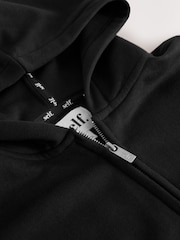 self. Black Hooded Zip Through Jacket - Image 3 of 5