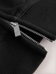 self. Black Hooded Zip Through Jacket - Image 5 of 5