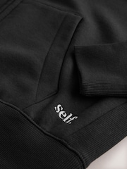 self. Black Hooded Zip Through Jacket - Image 7 of 9