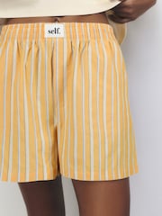 self. Orange Slogan Pyjamas Shorts Set - Image 5 of 12