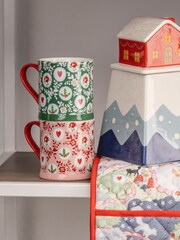 Cath Kidston Multi Holly Spots Mollie Mugs Set Of 2 - Image 1 of 7