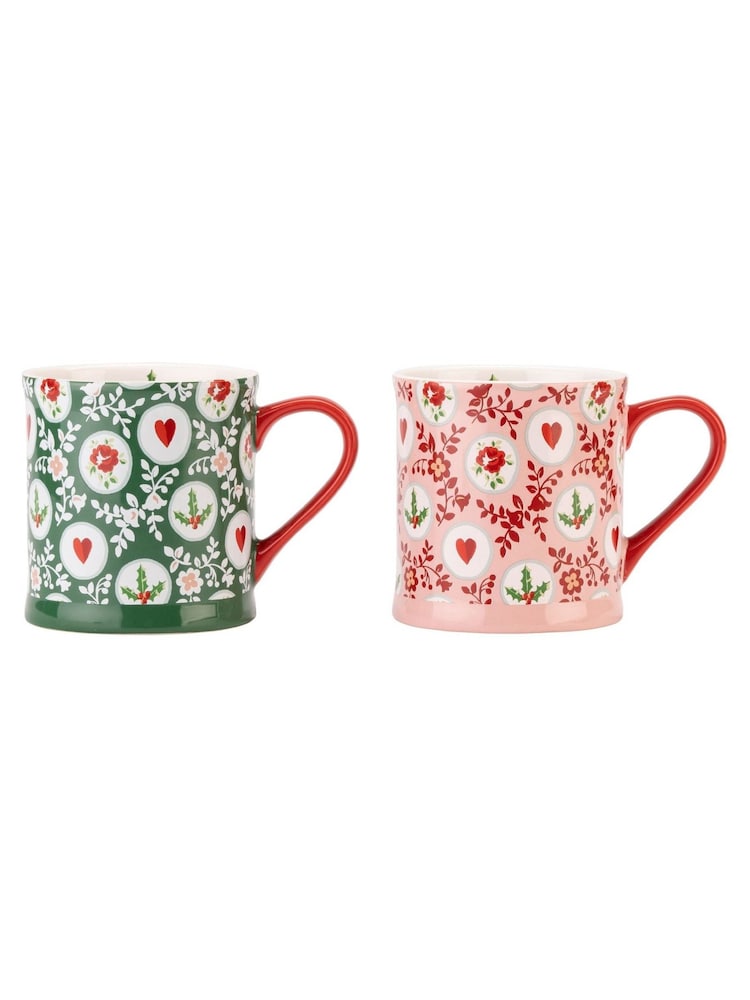 Cath Kidston Multi Holly Spots Mollie Mugs Set Of 2 - Image 2 of 7 Cath Kidston Multi Holly Spots Mollie Mugs Set Of 2 - Image 2 of 7