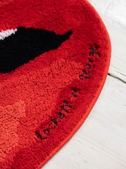 Rockett St George Red Lips 100% Cotton Bath Mat - Image 2 of 6