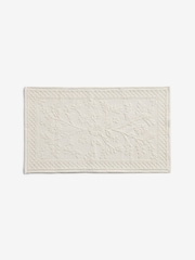 Shabby Chic by Rachel Ashwell® White Floral Jacquard Bath Mat - Image 1 of 2