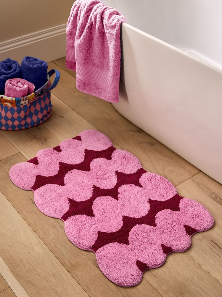 Eleanor Bowmer Squiggle 100% Cotton Bath Mat - Image 1 sur 3