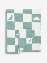 JoJo Maman Bébé Dino Checkerboard Boucle Blanket - Bild 3 von 6