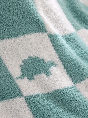 JoJo Maman Bébé Dino Checkerboard Boucle Blanket - Bild 6 von 6