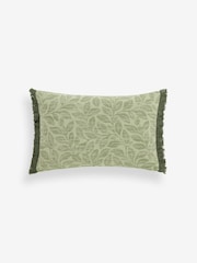 Lia Gold x Next Green Olive Leaf Jacquard Cushion - Image 5 of 6