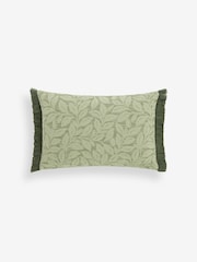 Lia Gold x Next Green Olive Leaf Jacquard Cushion - Image 6 of 6