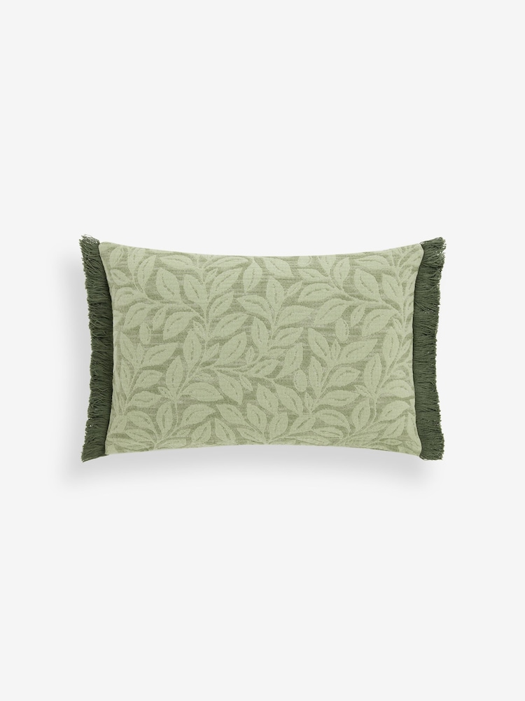 Lia Gold x Next Green Olive Leaf Jacquard Cushion - Image 6 of 6 Lia Gold x Next Green Olive Leaf Jacquard Cushion - Image 6 of 6
