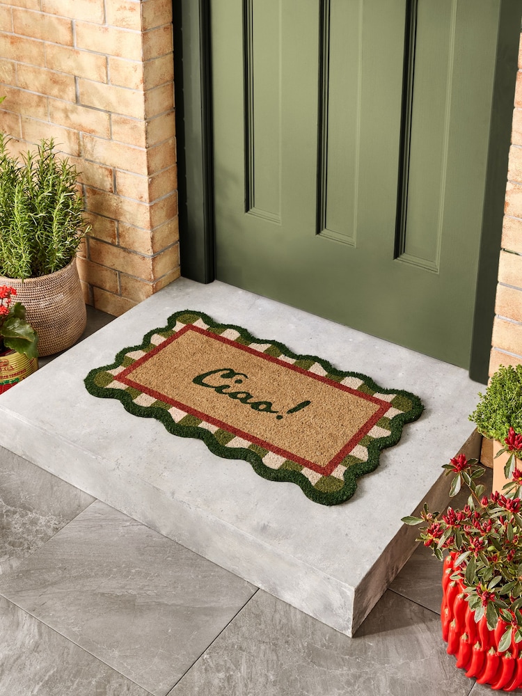 Lia Gold x Next Green Ciao Slogan Door Mat - Image 2 of 6 Lia Gold x Next Green Ciao Slogan Door Mat - Image 2 of 6