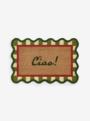 Lia Gold x Next Green Ciao Slogan Door Mat - Image 6 of 6