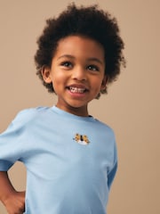 Light Blue Tiger Short Sleeve Small Graphic T-Shirt (3mths-7yrs) - Image 2 of 7