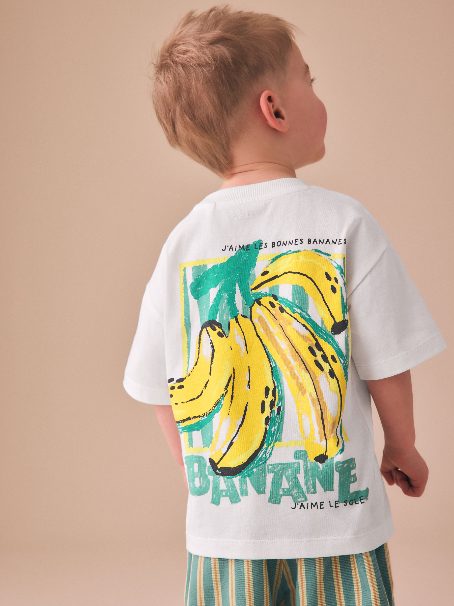 Buy White Bananas Short Sleeve Back Print T-Shirt (3mths-7yrs