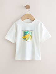 White Bananas Short Sleeve Back Print T-Shirt (3mths-7yrs) - Image 1 of 4