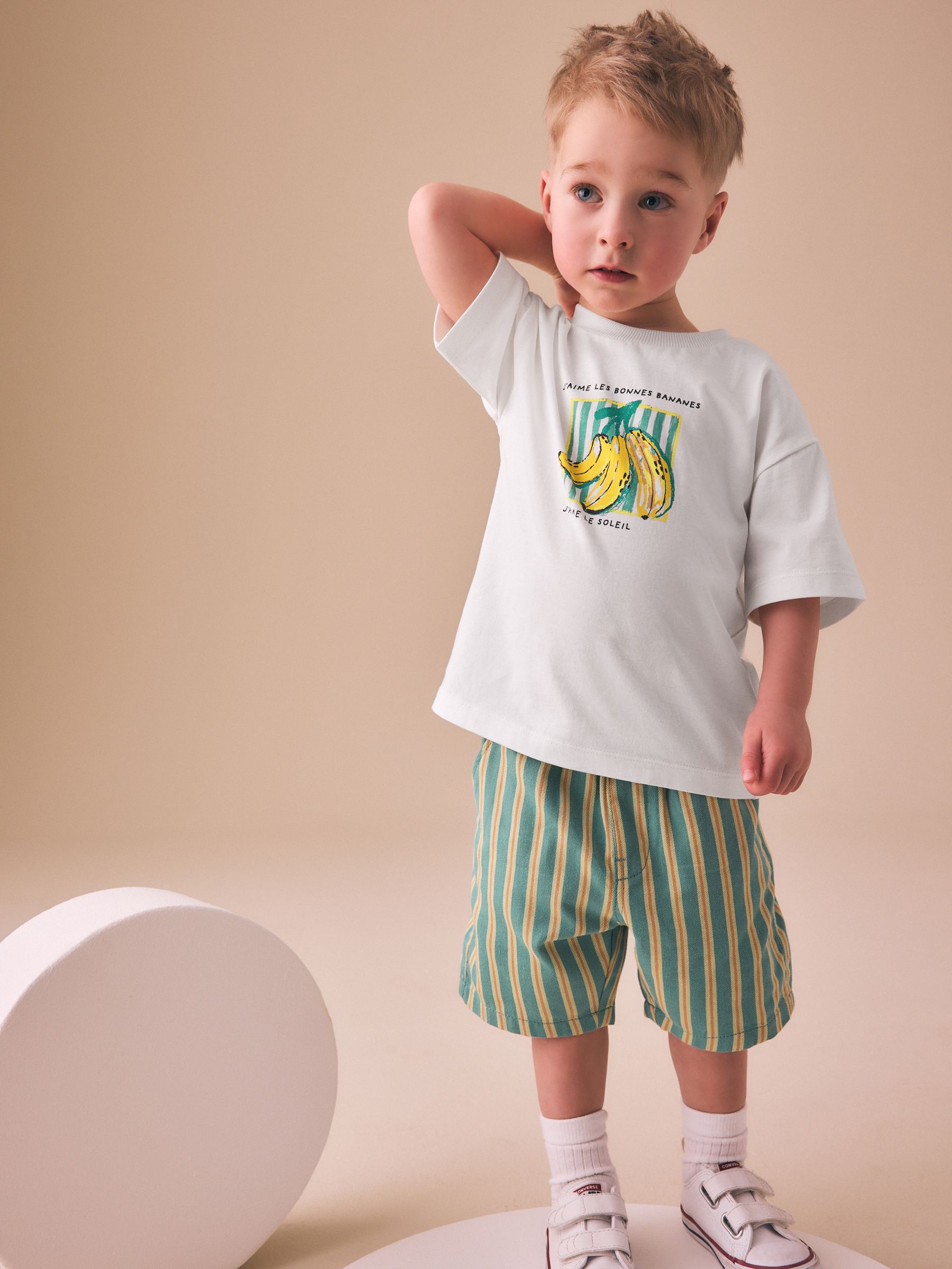 Buy White Bananas Short Sleeve Back Print T-Shirt (3mths-7yrs