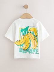 White Bananas Short Sleeve Back Print T-Shirt (3mths-7yrs) - Image 2 of 4