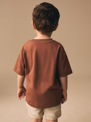 Chocolate Brown Lion Short Sleeve Small Graphic T-Shirt (3mths-7yrs) - Image 3 of 4