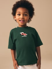 Green Embroidered Race Car Short Sleeve Small Graphic T-Shirt (3mths-7yrs) - Image 1 of 8