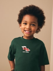 Green Embroidered Race Car Short Sleeve Small Graphic T-Shirt (3mths-7yrs) - Image 4 of 8