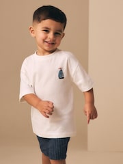 White Boat Short Sleeve Small Graphic T-Shirt (3mths-7yrs) - Image 4 of 4