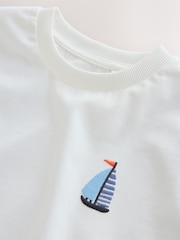 White Boat Short Sleeve Small Graphic T-Shirt (3mths-7yrs) - Image 7 of 9
