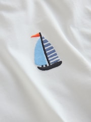 White Boat Short Sleeve Small Graphic T-Shirt (3mths-7yrs) - Image 8 of 9