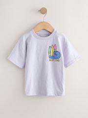 Yellow LA Surf - ছোট হাতা গ্রাফিক টি-শার্ট 3 প্যাক (3মাস-7বছর) - 7এর মধ্যে 4 ছবি