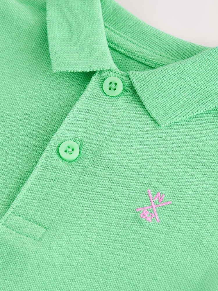 Bright Green Short Sleeve Polo Shirt (3mths-7yrs) - Image 4 of 4