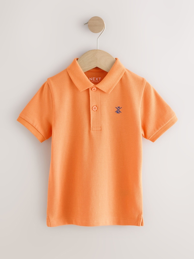 Bright Orange Short Sleeve Polo Shirt (3mths-7yrs) - Image 1 of 4 Bright Orange Short Sleeve Polo Shirt (3mths-7yrs) - Image 1 of 4
