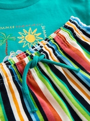 Green Beach Short Sleeve T-Shirt and Shorts Set (3mths-7yrs) - Image 10 of 12