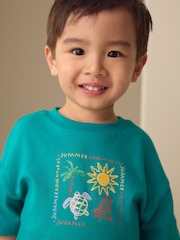 Green Beach Short Sleeve T-Shirt and Shorts Set (3mths-7yrs) - Image 3 of 3