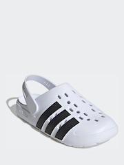 adidas White Adilette Sandals - Image 3 of 9
